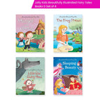 Jolly Kids Beautifully Illustrated Fairy Tales Books D Set of 4 Combo Storytelling Books For Kids Ages 3-8 Years | Grocsy