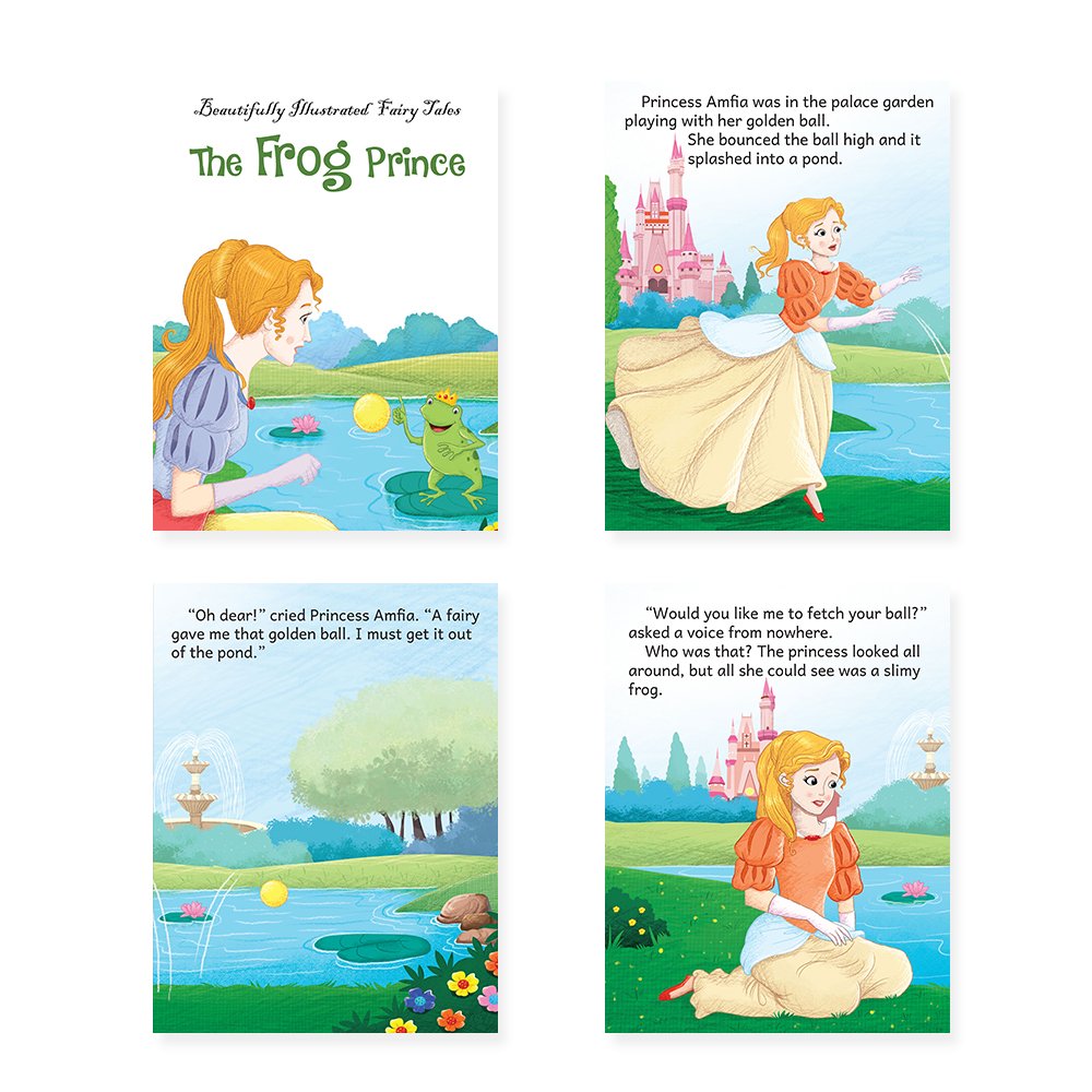 Jolly Kids Beautifully Illustrated Fairy Tales Books D Set of 4 Combo Storytelling Books For Kids Ages 3-8 Years | Grocsy
