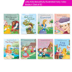 Jolly Kids Beautifully Illustrated Fairy Tales Books E Set of 8 Combo Storytelling Books For Kids Ages 3-8 Years | Grocsy