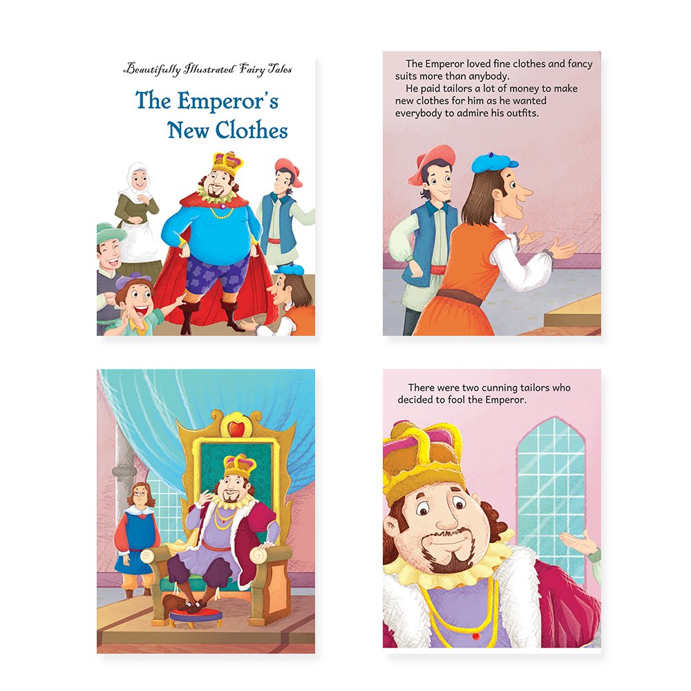 Jolly Kids Beautifully Illustrated Fairy Tales Books F Set of 8 Combo Storytelling Books For Kids Ages 3-8 Years | Grocsy