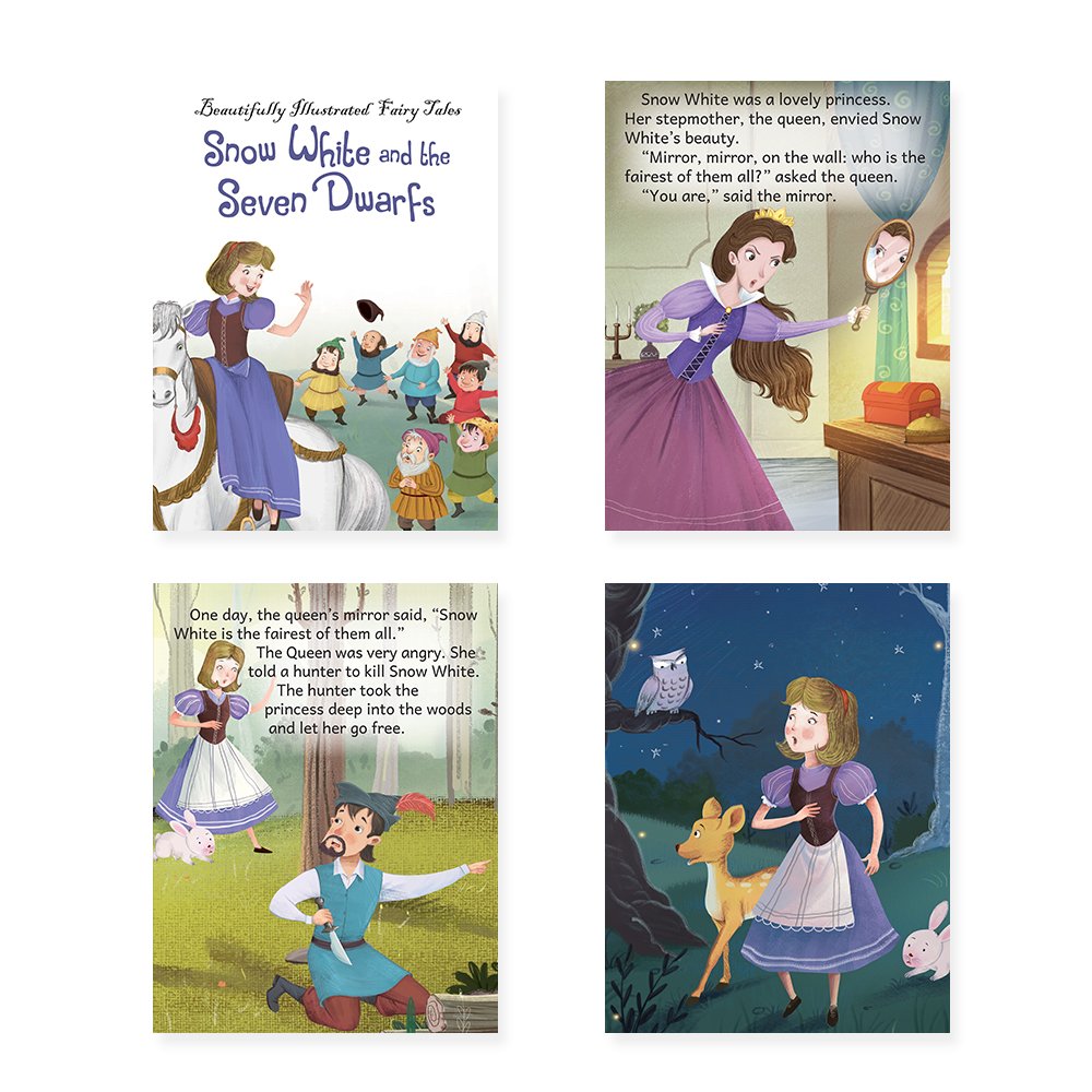Jolly Kids Beautifully Illustrated Fairy Tales Books F Set of 8 Combo Storytelling Books For Kids Ages 3-8 Years | Grocsy