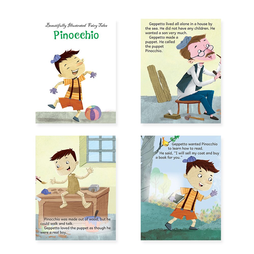 Jolly Kids Beautifully Illustrated Fairy Tales Books F Set of 8 Combo Storytelling Books For Kids Ages 3-8 Years | Grocsy
