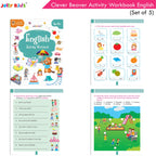 Jolly Kids Clever Beaver Ages 6-7 Years Fun Learning Activities Workbooks Set of 4| English-Maths-EVS-Good Habit-Logical Reasoning | Grocsy