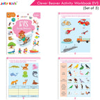 Jolly Kids Clever Beaver Ages 6-7 Years Fun Learning Activities Workbooks Set of 4| English-Maths-EVS-Good Habit-Logical Reasoning | Grocsy