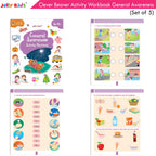 Jolly Kids Clever Beaver Ages 6-7 Years Fun Learning Activities Workbooks Set of 4| English-Maths-EVS-Good Habit-Logical Reasoning | Grocsy