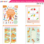 Jolly Kids Clever Beaver Ages 6-7 Years Fun Learning Activities Workbooks Set of 4| English-Maths-EVS-Good Habit-Logical Reasoning | Grocsy