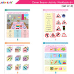 Jolly Kids Clever Beaver Ages 6-7 Years Fun Learning Activities Workbooks Set of 4| English-Maths-EVS-Good Habit-Logical Reasoning | Grocsy