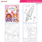 Jolly Kids Colouring for Fun Books A| Set of 4| Each Book 64 Images|Colouring & Painting Books for Kids|Ages 3-8 Year | Grocsy