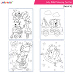 Jolly Kids Colouring for Fun Books A| Set of 4| Each Book 64 Images|Colouring & Painting Books for Kids|Ages 3-8 Year | Grocsy