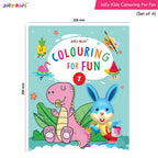 Jolly Kids Colouring for Fun Books B| Set of 4| Each Book 64 Images|Colouring & Painting Books for Kids|Ages 3-8 Year | Grocsy
