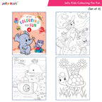 Jolly Kids Colouring for Fun Books B| Set of 4| Each Book 64 Images|Colouring & Painting Books for Kids|Ages 3-8 Year | Grocsy