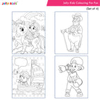 Jolly Kids Colouring for Fun Books B| Set of 4| Each Book 64 Images|Colouring & Painting Books for Kids|Ages 3-8 Year | Grocsy