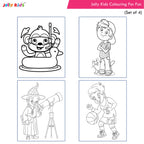 Jolly Kids Colouring for Fun Books B| Set of 4| Each Book 64 Images|Colouring & Painting Books for Kids|Ages 3-8 Year | Grocsy