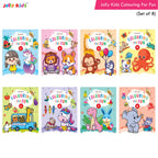 Jolly Kids Colouring for Fun Books For Kids Set of 8| Each Book 64 Images| Colouring & Painting Books| Ages 3 - 8 Year | Grocsy