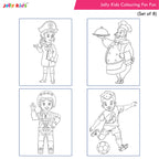 Jolly Kids Colouring for Fun Books For Kids Set of 8| Each Book 64 Images| Colouring & Painting Books| Ages 3 - 8 Year | Grocsy
