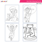Jolly Kids Colouring for Fun Books For Kids Set of 8| Each Book 64 Images| Colouring & Painting Books| Ages 3 - 8 Year | Grocsy