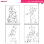 Jolly Kids Colouring for Fun Books For Kids Set of 8| Each Book 64 Images| Colouring & Painting Books| Ages 3 - 8 Year | Grocsy