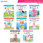 Jolly Kids Copy Colour Books Set of 8| Colouring Books: Animals, Flowers, Dinosaurs, Mermaid, Ocean, Pirates, Princess & Unicorn| Ages 3-10 years | Grocsy