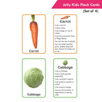Jolly Kids Pre-school Learning Flash Cards for Kids| Set of 4| 32 Cards on Each Pack| Ages 1-6 Years | Grocsy