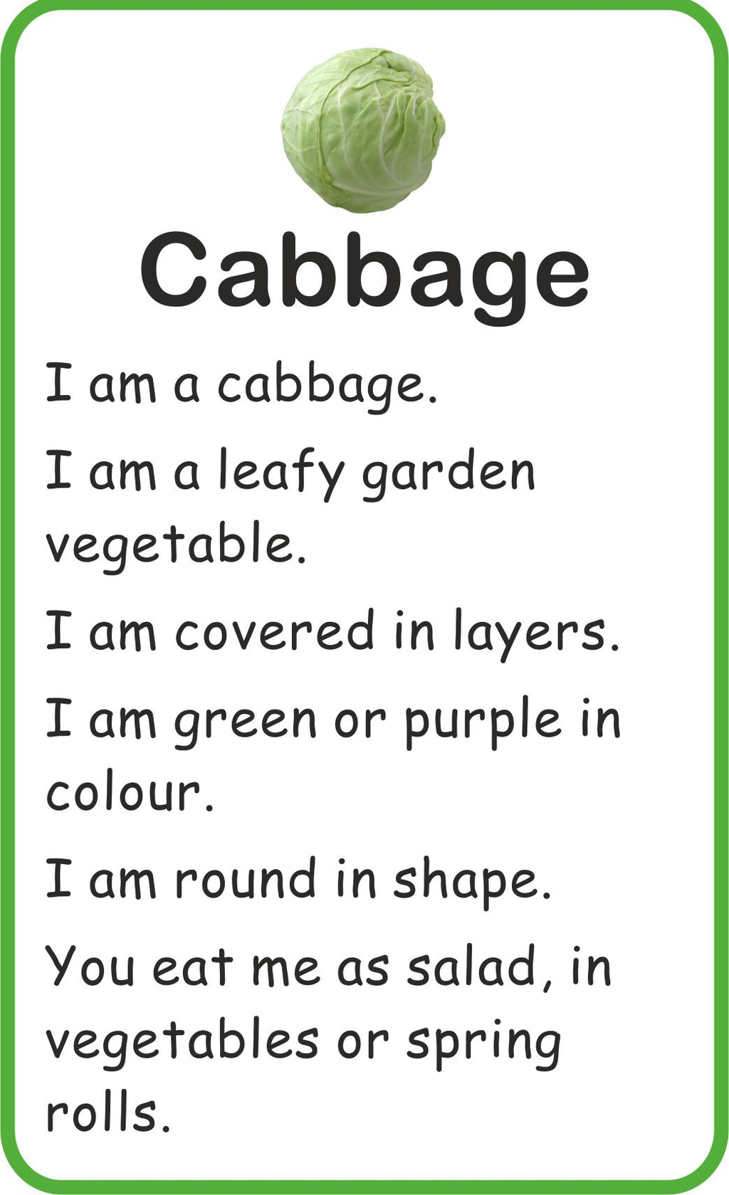 Jolly Kids Flash Card - Vegetables | Grocsy