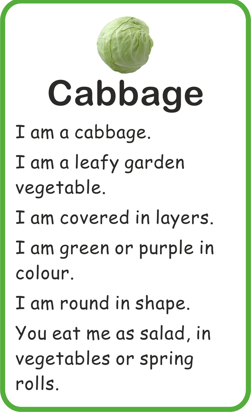 Jolly Kids Flash Card - Vegetables | Grocsy