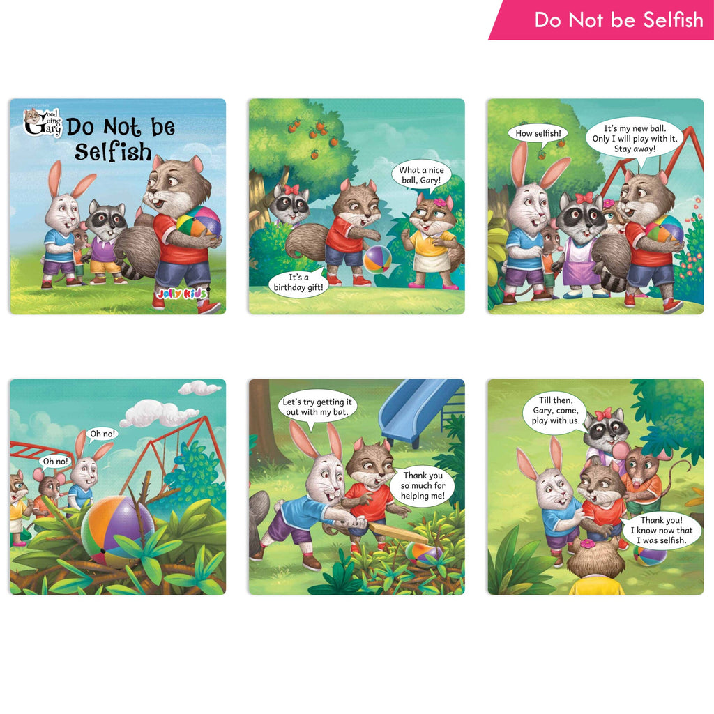 Jolly Kids Good Going Gary Character Building English Short Story Books (Set of 10) | Motivational Story Books for Kids | Grocsy