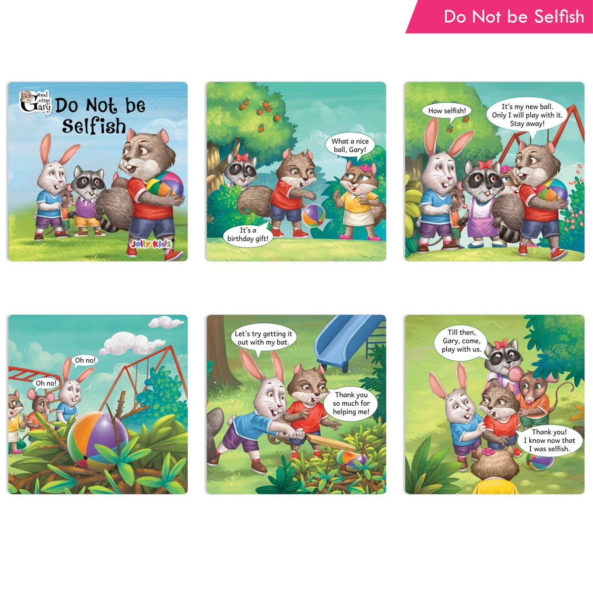 Jolly Kids Good Going Gary Character Building English Short Story Books (Set of 10) | Motivational Story Books for Kids | Grocsy