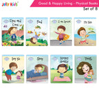Jolly Kids Good & Happy Living The Physical Way Stories Books Set of 8| Kids learning Physical Health Activity| Ages 3-6 Years | Grocsy
