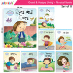 Jolly Kids Good & Happy Living The Physical Way Stories Books Set of 8| Kids learning Physical Health Activity| Ages 3-6 Years | Grocsy