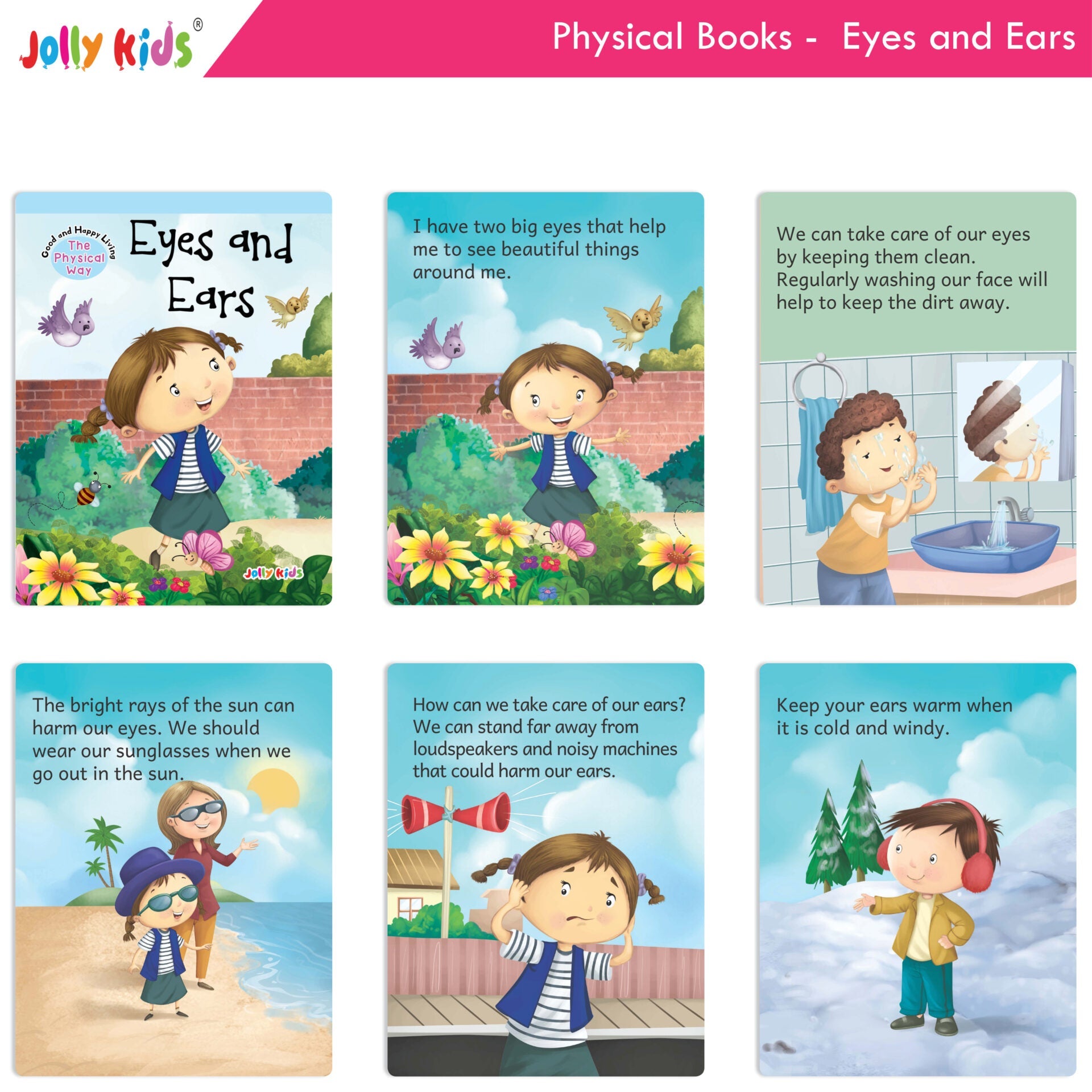 Jolly Kids Good & Happy Living The Physical Way Stories Books Set of 8| Kids learning Physical Health Activity| Ages 3-6 Years | Grocsy
