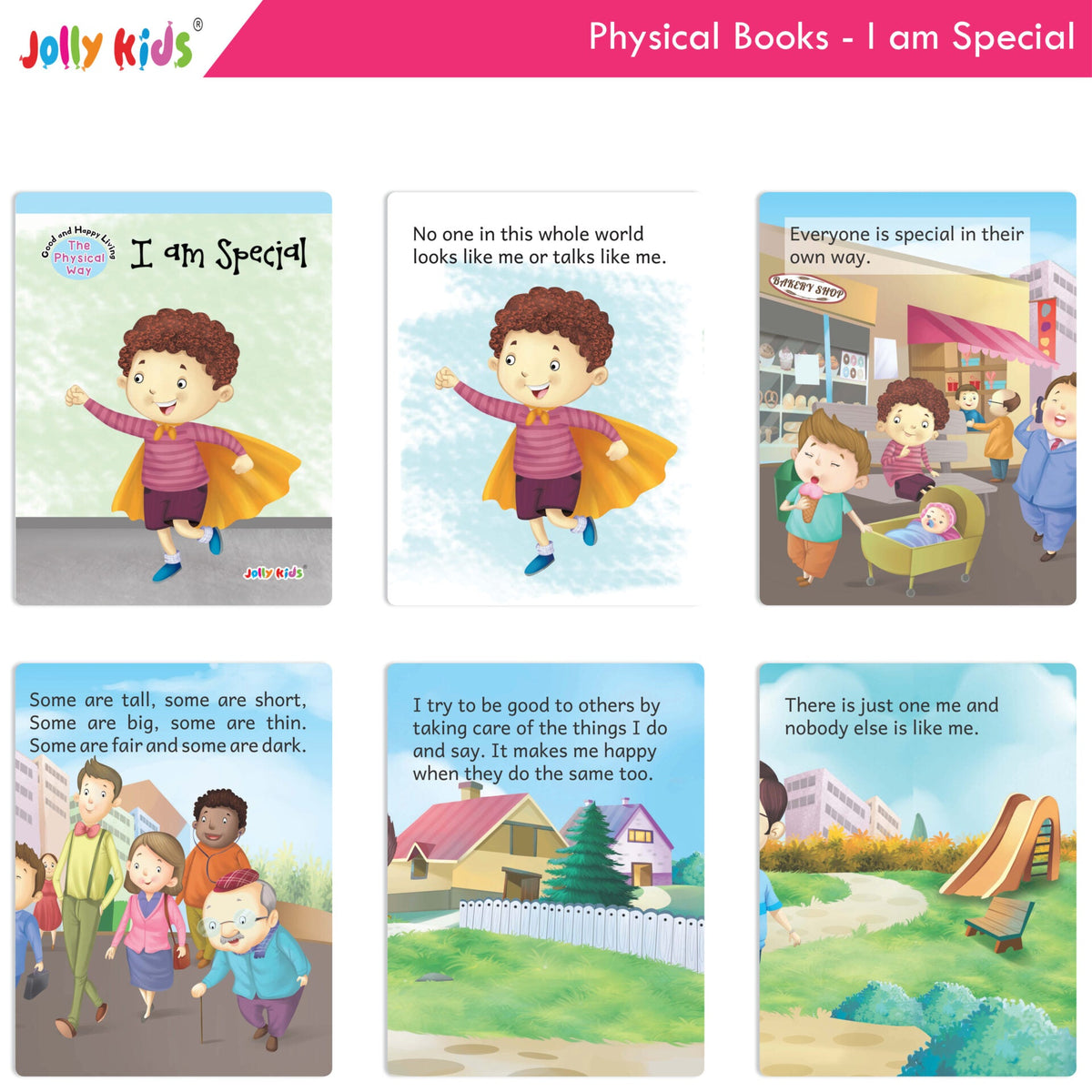 Jolly Kids Good & Happy Living The Physical Way Stories Books Set of 8| Kids learning Physical Health Activity| Ages 3-6 Years | Grocsy