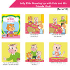 Jolly Kids Growing Up with Polo and His Friends Character base Hindi Stories Books For Kids| Set of 8| Ages 3-7 Year | Grocsy
