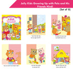 Jolly Kids Growing Up with Polo and His Friends Character base Hindi Stories Books For Kids| Set of 8| Ages 3-7 Year | Grocsy
