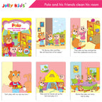 Jolly Kids Growing Up with Polo and His Friends Character Base Stories Books Set of 8| Large Picture Stories Books for Kids Ages 3 -8 Years | Grocsy