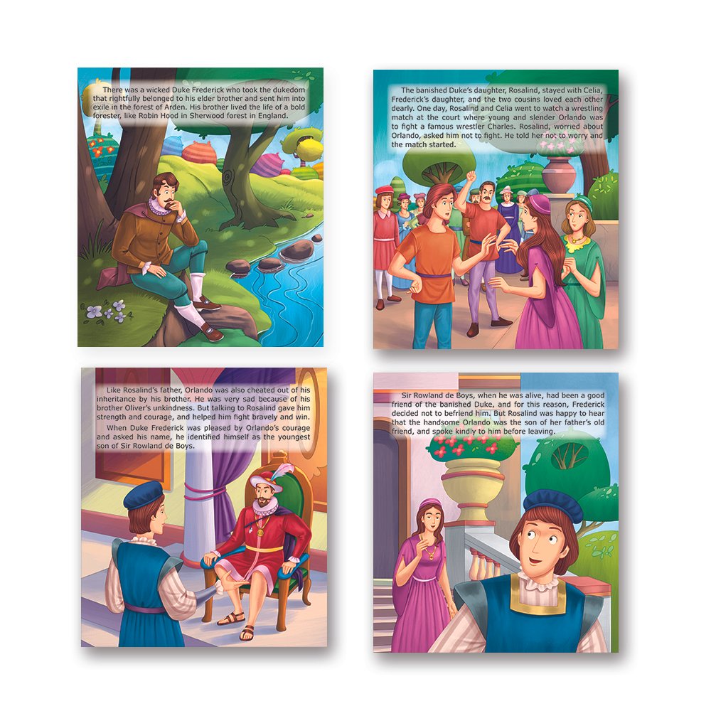 Shakespeare for Young Minds: Jolly Kids' Illustrated Stories A Combo Set of 4 Ages 6-12 Years | Grocsy