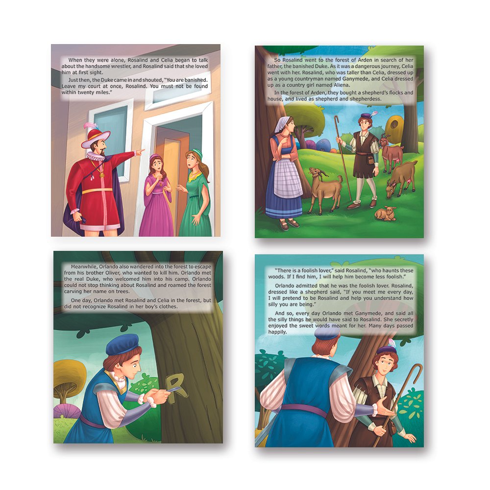 Shakespeare for Young Minds: Jolly Kids' Illustrated Stories A Combo Set of 4 Ages 6-12 Years | Grocsy