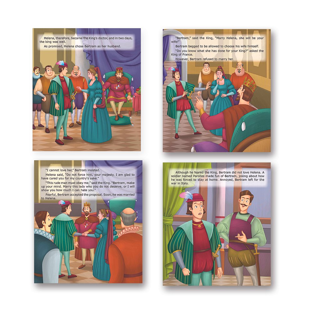 Shakespeare for Young Minds: Jolly Kids' Illustrated Stories A Combo Set of 4 Ages 6-12 Years | Grocsy