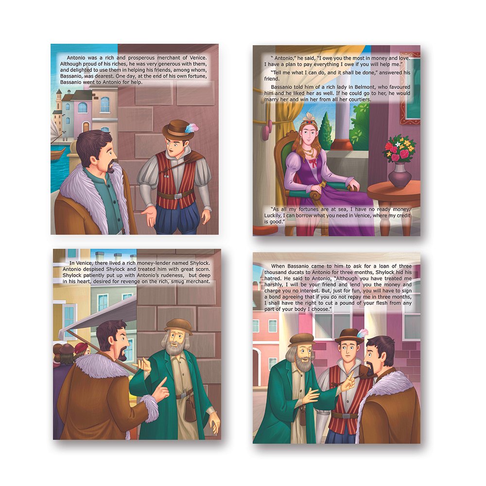 Shakespeare for Young Minds: Jolly Kids' Illustrated Stories C Combo Set of 4 Ages 6-12 Years | Grocsy