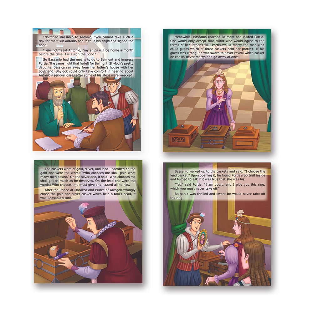 Shakespeare for Young Minds: Jolly Kids' Illustrated Stories C Combo Set of 4 Ages 6-12 Years | Grocsy