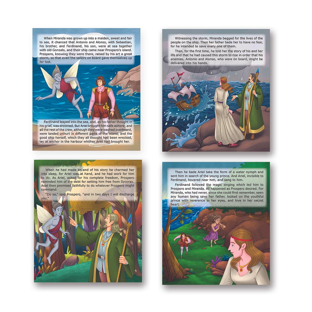 Shakespeare for Young Minds: Jolly Kids' Illustrated Stories C Combo Set of 4 Ages 6-12 Years | Grocsy