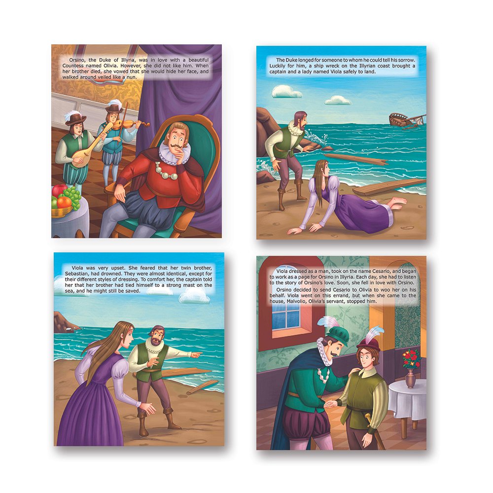 Shakespeare for Young Minds: Jolly Kids' Illustrated Stories C Combo Set of 4 Ages 6-12 Years | Grocsy