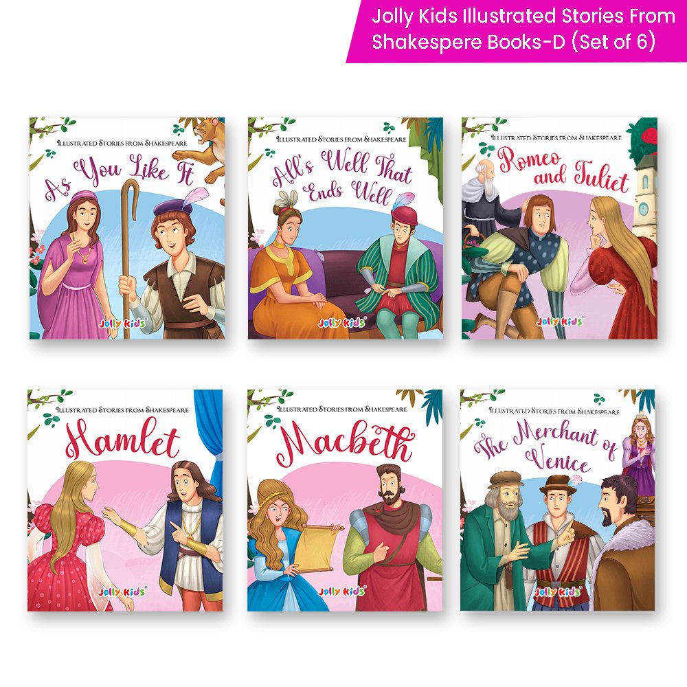 Shakespeare for Young Minds: Jolly Kids' Illustrated Stories D Combo Set of 6 Ages 6-12 Years | Grocsy