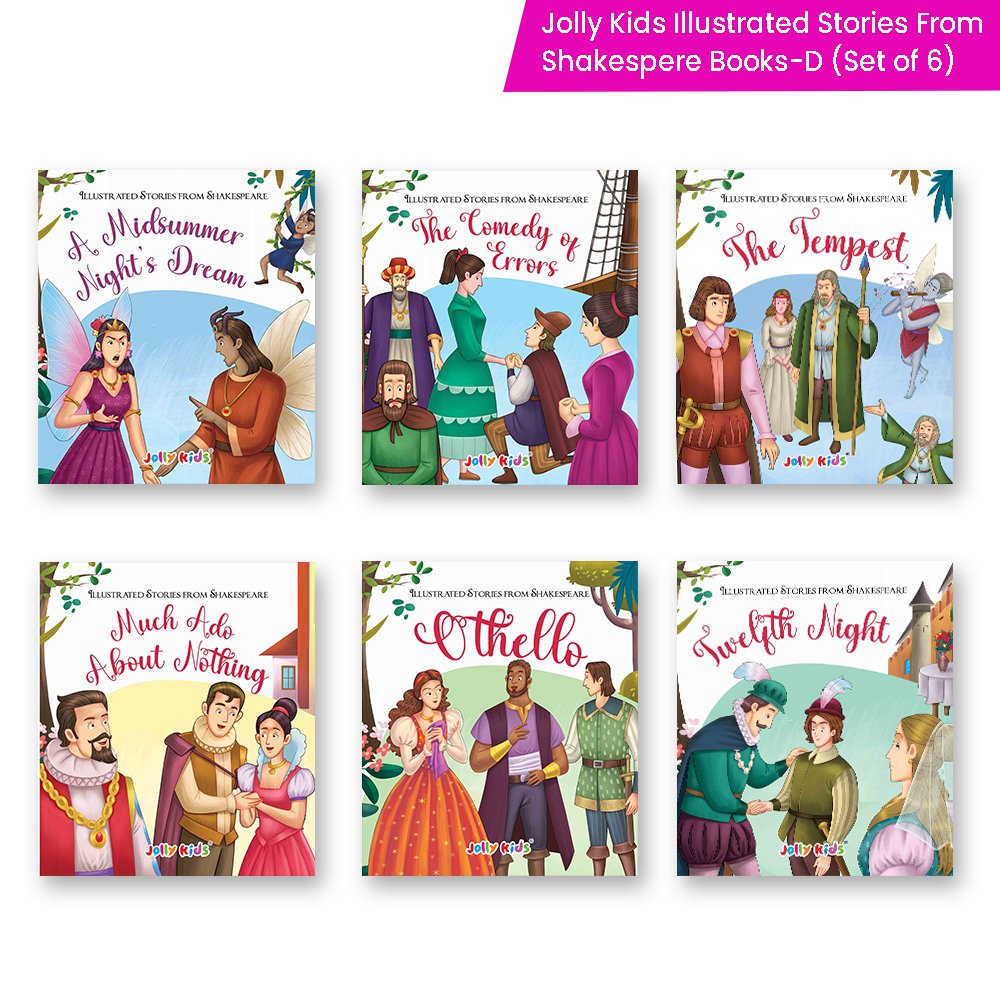 Shakespeare for Young Minds: Jolly Kids' Illustrated Stories E Combo Set of 6 Ages 6-12 Years | Grocsy