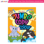 Jolly Kids Jumbo Copy Colouring Books for Kids| Fun Colouring Activity Books: Birds, Dinosaurs, Animals & Ocean| Ages 3-10 Years | Grocsy