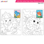 Jolly Kids Jumbo Copy Colour Books Set of 2| Colour Themes Birds, Dinosaurs, Animals, Ocean, Unicorns, Princess, Pirates, Mermaid| Ages 3-10 Years | Grocsy