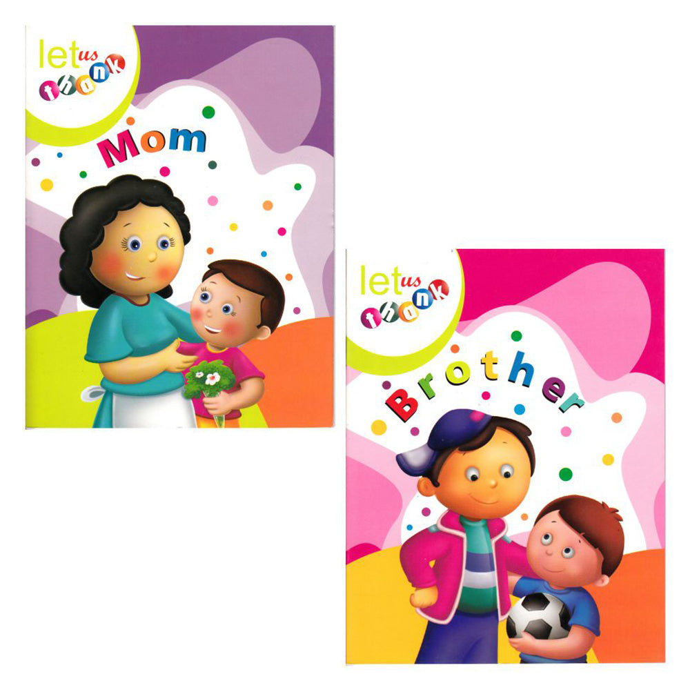 Jolly Kids Let Us Thank To Mom, Dad, Brother, Sister, Uncle Inspiration Stories Books For Kids| Set of 5| Ages 3-7 Year | Grocsy