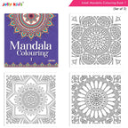 Jolly Kids Adults Mandala Colouring Books A Set of 2| Ideal For Stress Relieving, Relaxing & Meditation Books for Teenager | Grocsy