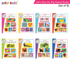 Jolly Kids My Big Board Books Set of 8 for Toddlers Ages 0-3 Years| Picture Learning Books | Grocsy