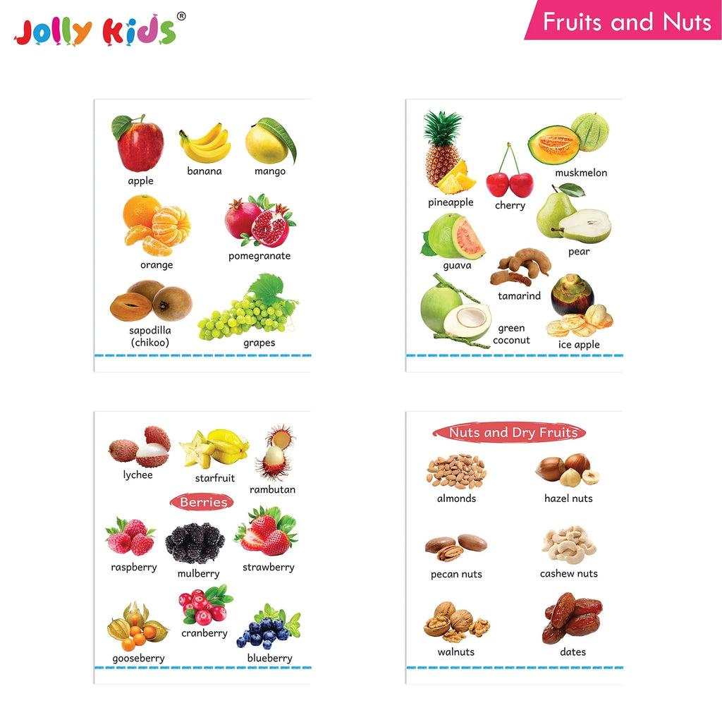 Jolly Kids My Big Board Books Set of 8 for Toddlers Ages 0-3 Years| Picture Learning Books | Grocsy