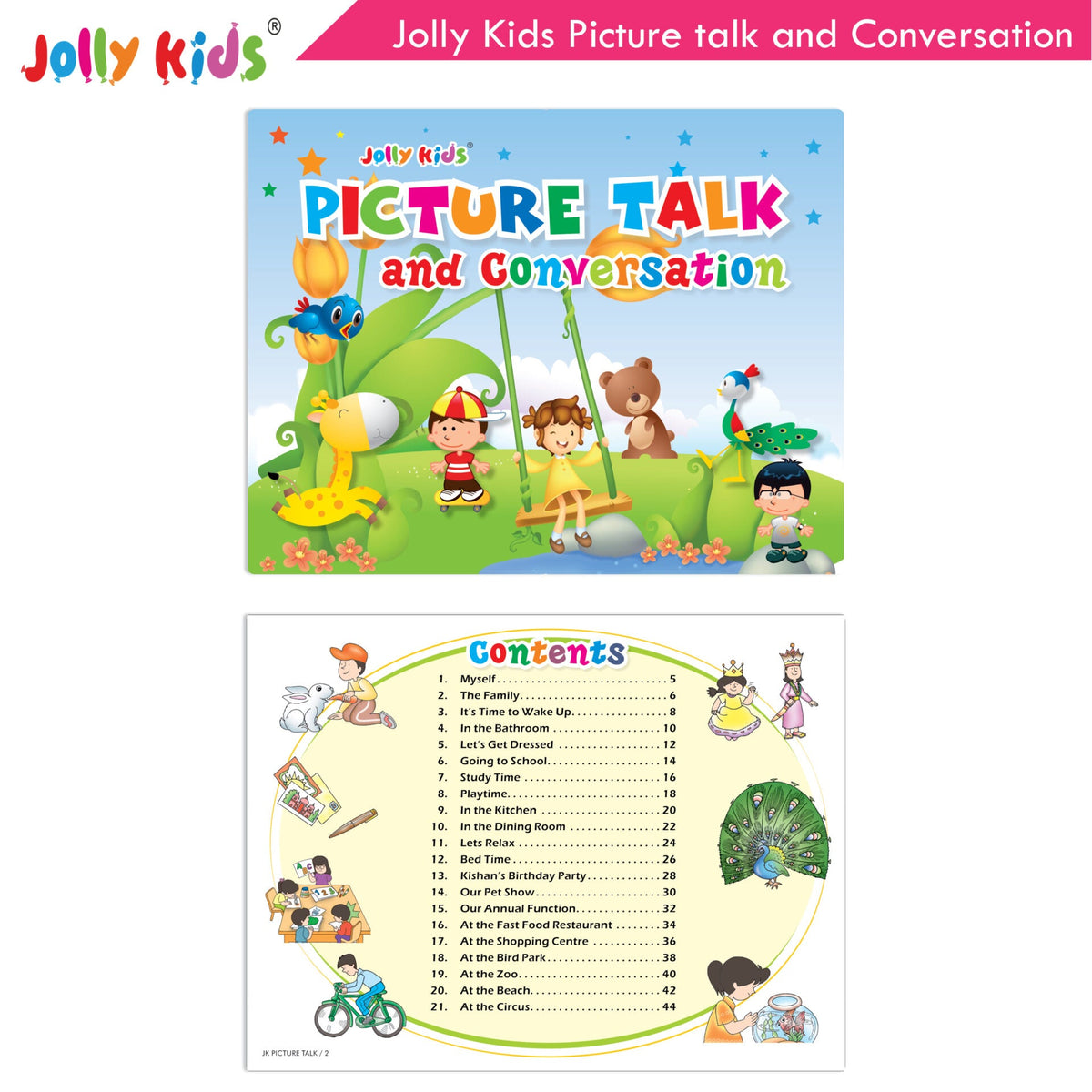 Jolly Kids Picture talk and Conversation Book for Kids| Age 2-6 Year | Grocsy